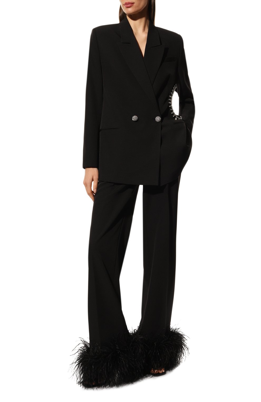 Брюки с отделкой перьями ALINE, арт. AL120601-1, фото 2