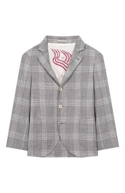 Пиджак из шерсти и шелка BRUNELLO CUCINELLI, арт. BZ430K730B