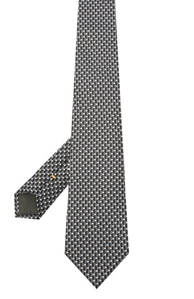 Шелковый галстук CANALI серого цвета по цене 12150 руб., арт. 18/HJ02800, фото 2 Шелковый галстук CANALI, арт. 18/HJ02800, фото 2