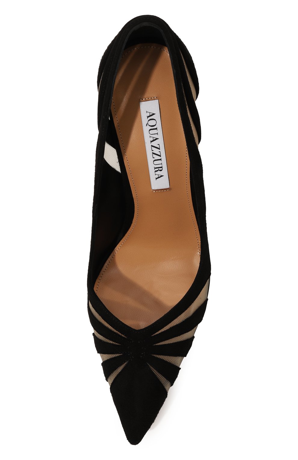 Комбинированные туфли the spy 105 AQUAZZURA черного цвета по цене 79950 руб., арт. TSYHIGP0-MSU-000, фото 6 Комбинированные туфли the spy 105 AQUAZZURA, арт. TSYHIGP0-MSU-000, фото 6