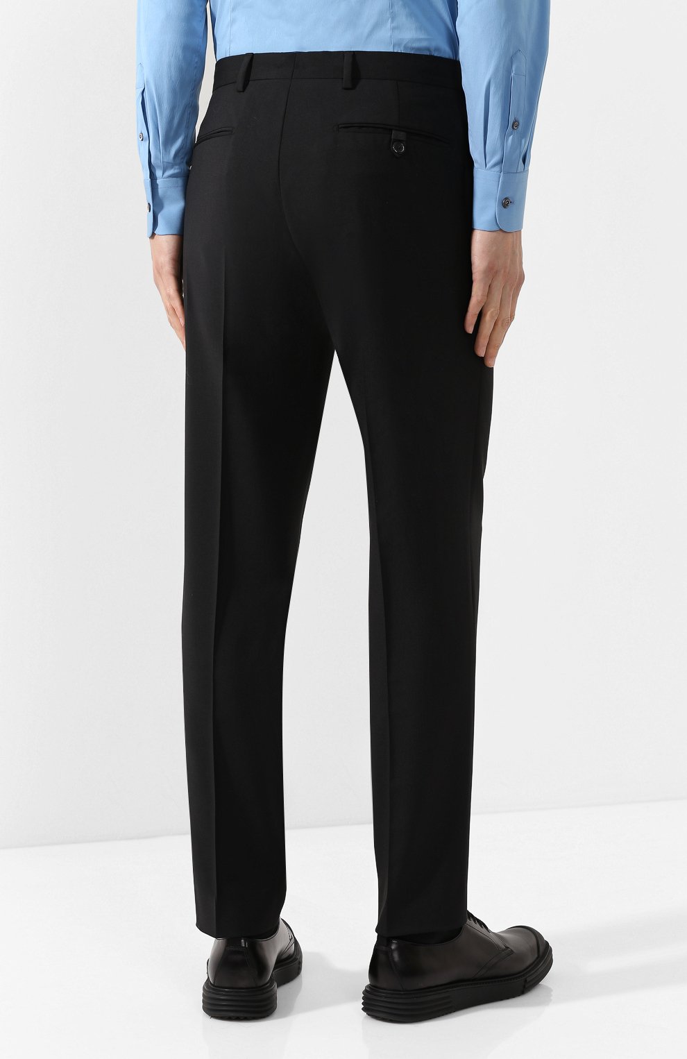 Шерстяные брюки  PRADA, арт. UPA841-D39-F0002, фото 4