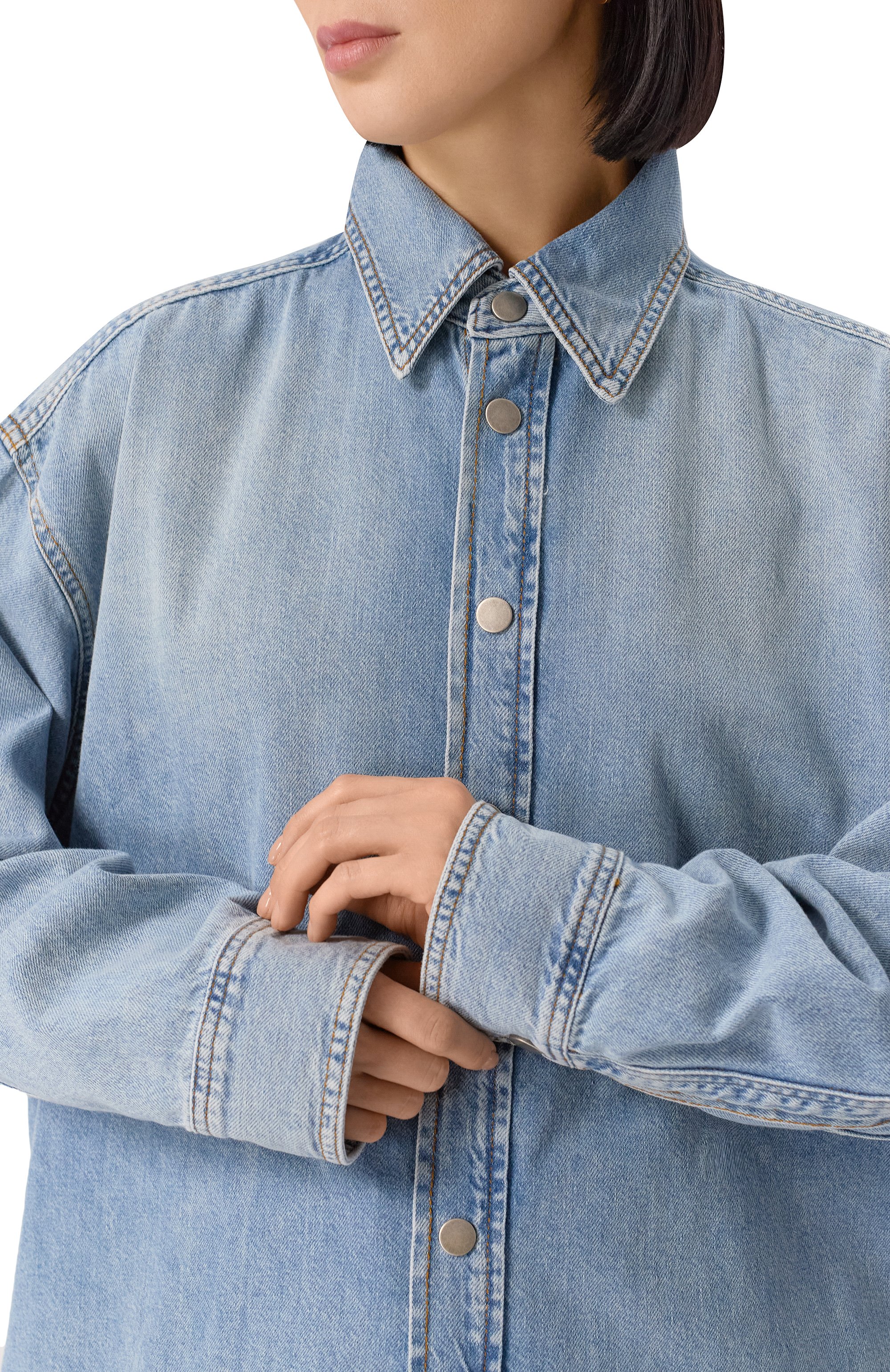 Джинсовая рубашка HAIKURE, арт. HEW06080DF161L0877, фото 5