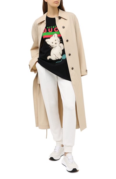 Хлопковая футболка GUCCI черного цвета по цене 46050 руб., арт. 615044/XJCRG, фото 2 Хлопковая футболка GUCCI, арт. 615044/XJCRG, фото 2