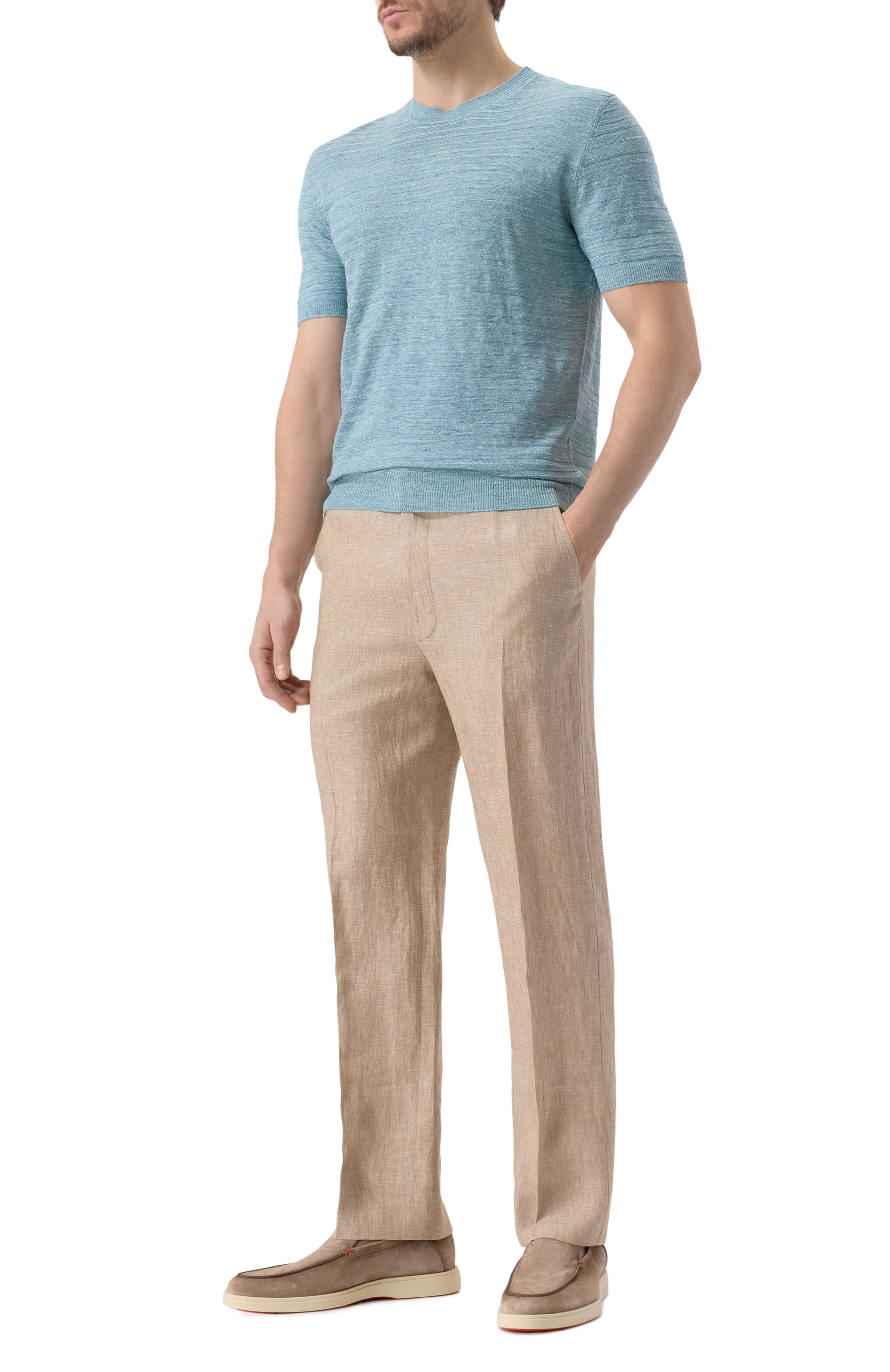 Льняные брюки CORNELIANI, арт. 254L27-2514159, фото 2