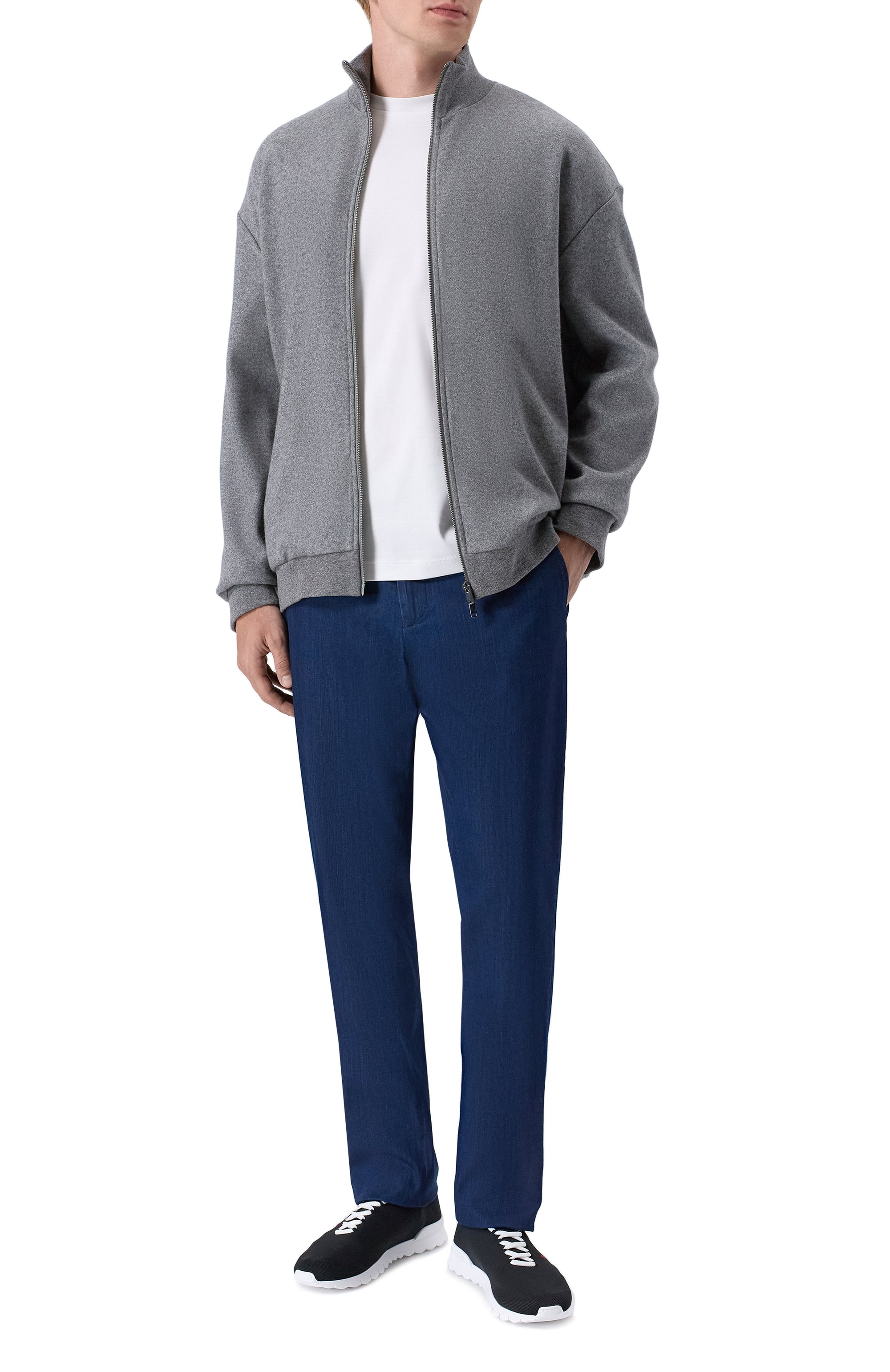 Текстильные кроссовки KITON черного цвета по цене 125000 руб., арт. USSA392N0136203, фото 2 Текстильные кроссовки KITON, арт. USSA392N0136203, фото 2