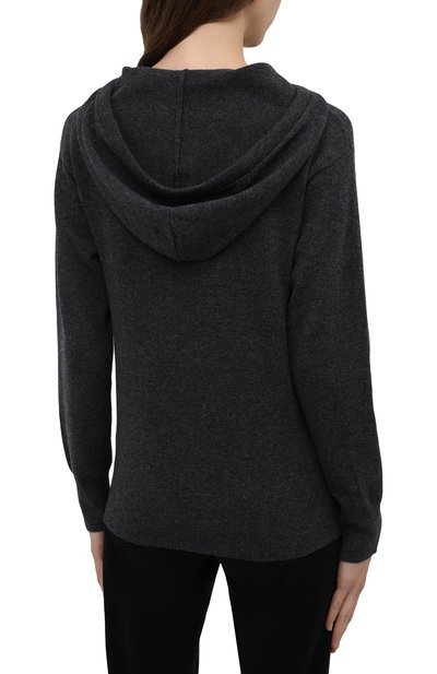 Худи из шерсти и кашемира BOSS серого цвета по цене 32700 руб., арт. 50453066, фото 4 Худи из шерсти и кашемира BOSS, арт. 50453066, фото 4