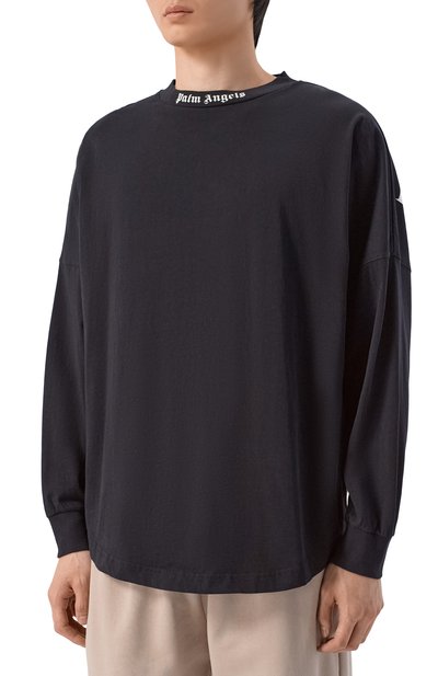 Хлопковый лонгслив PALM ANGELS черного цвета по цене 32700 руб., арт. PMAB059S26JER001, фото 3 Хлопковый лонгслив PALM ANGELS, арт. PMAB059S26JER001, фото 3