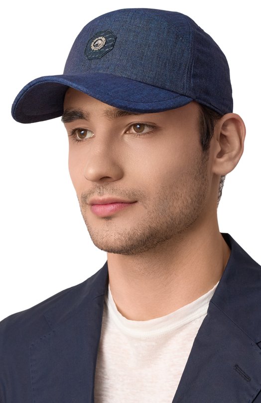 Льняная бейсболка Stefano Ricci MCV24AL16E/L0005Q Синий  MCV24AL16E/L0005Q Фото 2