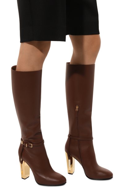 Кожаные сапоги delfina FENDI, арт. 8W8440 NA7, фото 3