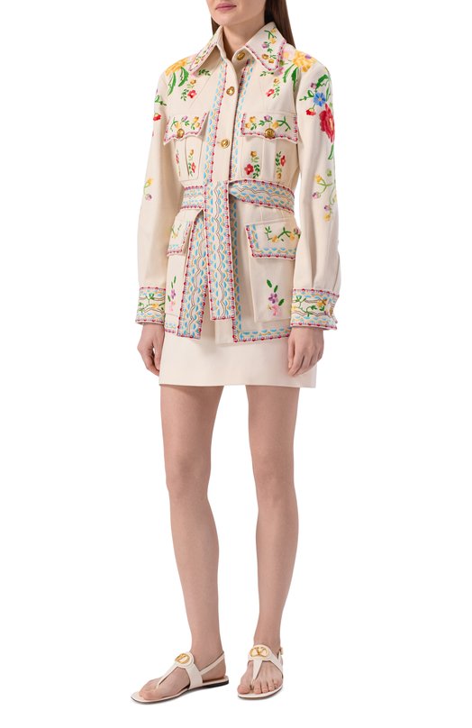 Кожаные сандалии Valentino 8W2S0MB7/DSH Кремовый  8W2S0MB7/DSH Фото 3