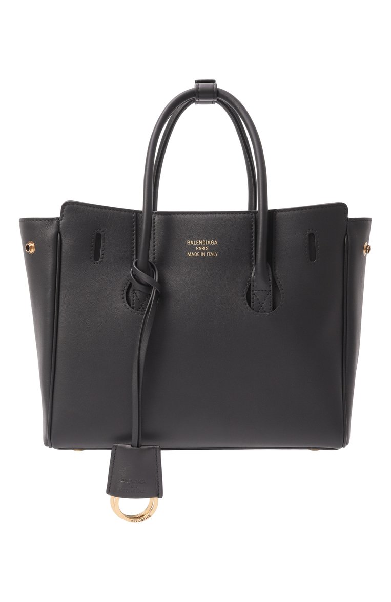 Женская сумка hampton mini BALENCIAGA черного цвета, арт. 813362/2ABAV | Фото 1 (Размер: mini; Ремень/цепочка: На ремешке; Материал: Натуральная кожа)