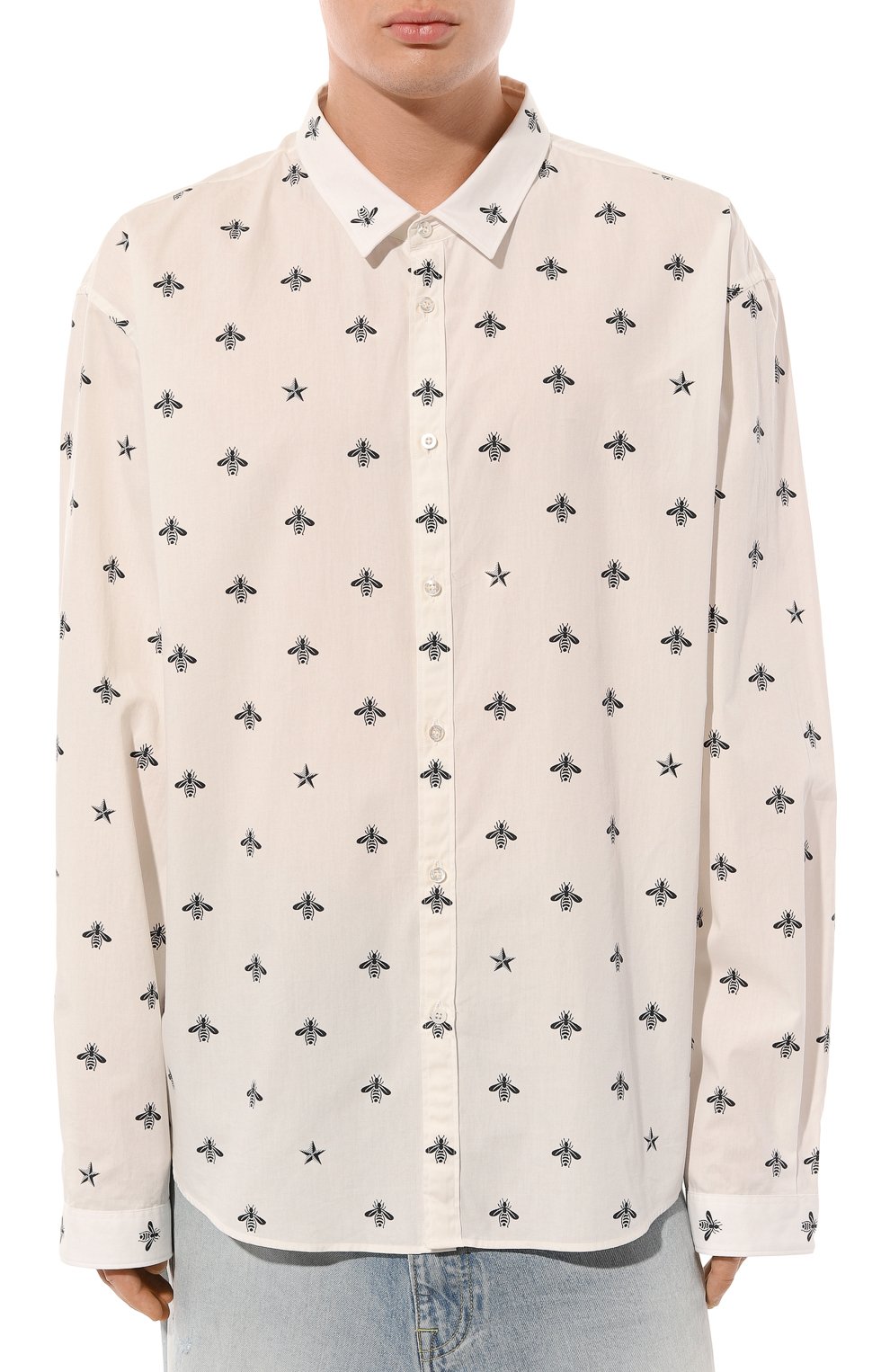 Хлопковая рубашка GUCCI, арт. 408602 Z374A, фото 3