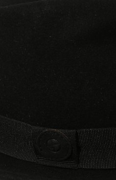 Женская шляпа GIORGIO ARMANI черного цвета, арт. 797342/2F501 | Фото 4 (Материал: Текстиль, Шерсть; Материал сплава: Проставлено; Нос: Не проставлено)