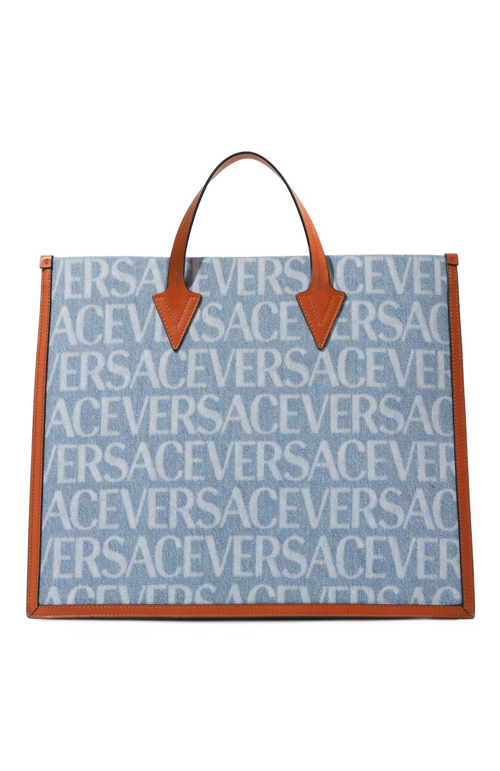 Сумка-тоут VERSACE голубого цвета по цене 216500 руб., арт. 1008913/1A07899, фото 1 Сумка-тоут VERSACE, арт. 1008913/1A07899, фото 1