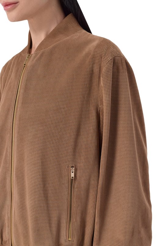 Замшевый бомбер MVST M26.2PW.L028 BIG SIZE/METIS SUEDE 0.6 MM Бежевый  M26.2PW.L028 BIG SIZE/METIS SUEDE 0.6 MM Фото 5