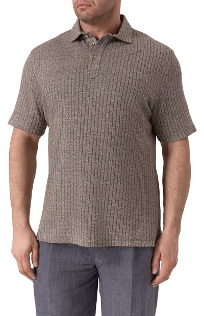 Поло изо льна и хлопка BRUNELLO CUCINELLI, арт. MW8653936, фото 3