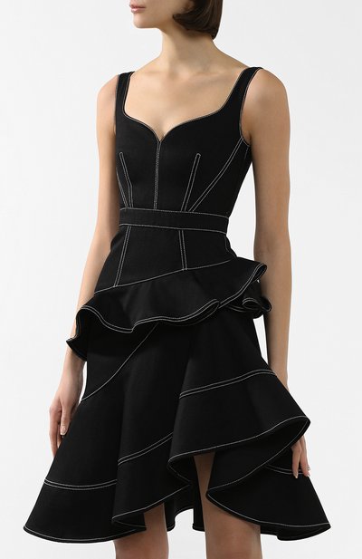 Хлопковое платье ALEXANDER MCQUEEN, арт. 606774/QMAAM, фото 3