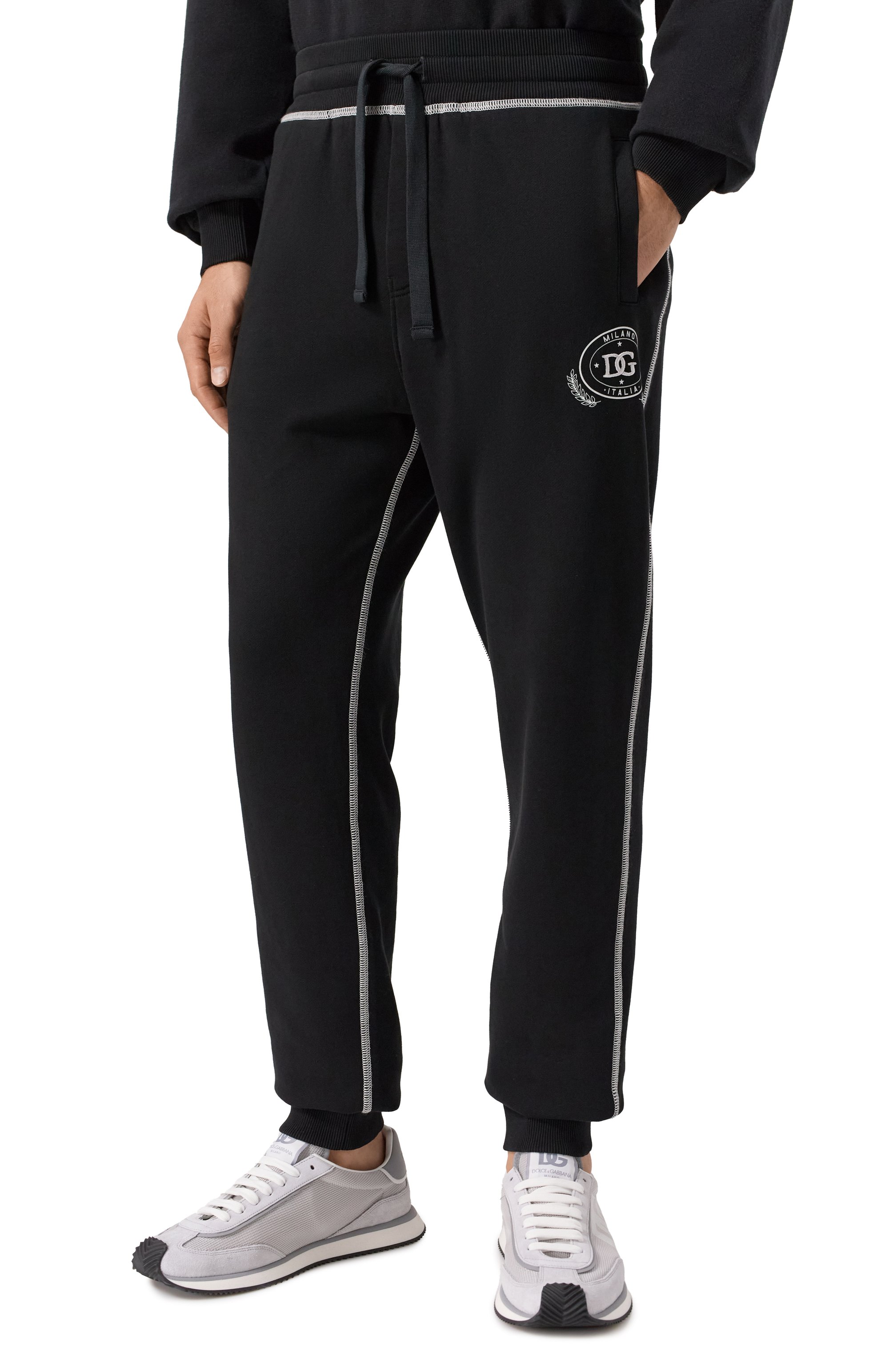 Хлопковые джоггеры DOLCE & GABBANA, арт. GVS2HZ/G7N0N, фото 3