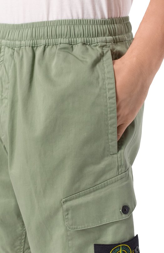 Хлопковые шорты Stone Island K1S15L100L03S0012 Зелёный  K1S15L100L03S0012 Фото 5