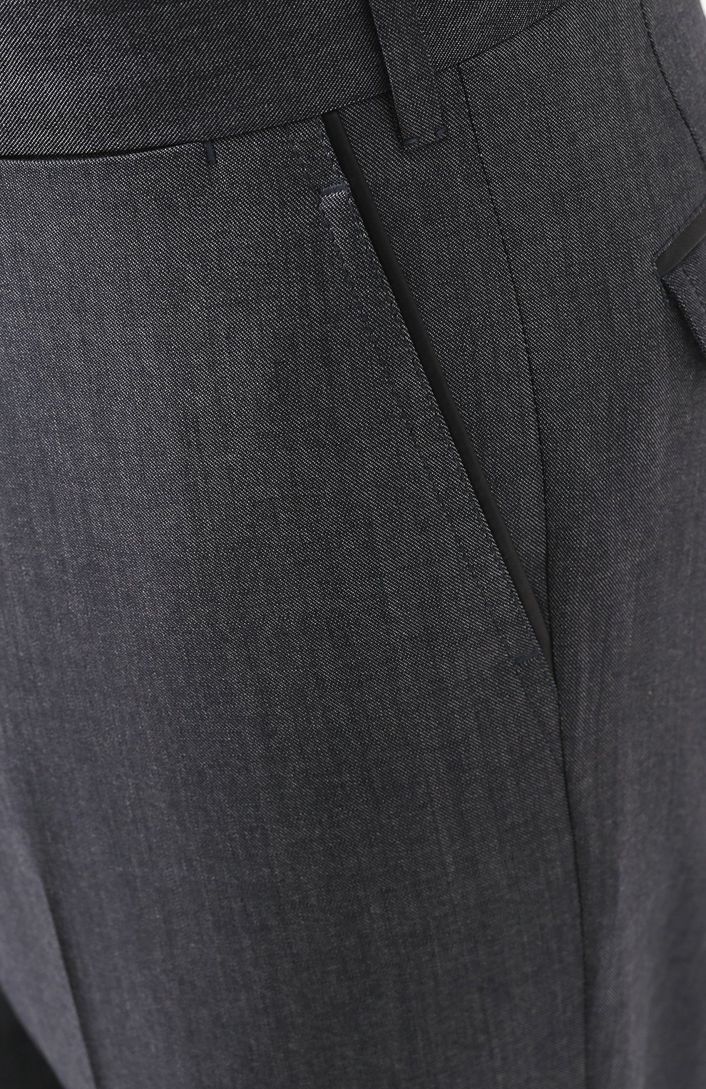 Брюки из шерсти и шелка ZILLI темно-серого цвета по цене 126500 руб., арт. M0Q-40-38N--46404/0001, фото 5 Брюки из шерсти и шелка ZILLI, арт. M0Q-40-38N--46404/0001, фото 5