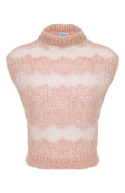 Топ из шерсти и кашемира Giambattista Valli 25FWPVCM0M10/15WCA Розовый 25FWPVCM0M10/15WCA