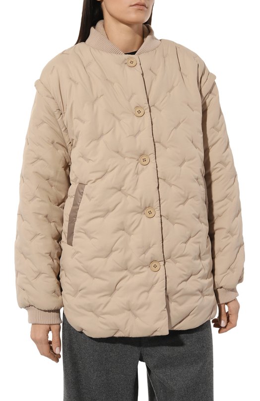 Двусторонняя куртка sherpa. Бежевый, фото 3