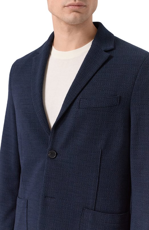 Пиджак из шерсти и шелка Harris Wharf London CL8P22PPM/PPM Синий  CL8P22PPM/PPM Фото 5
