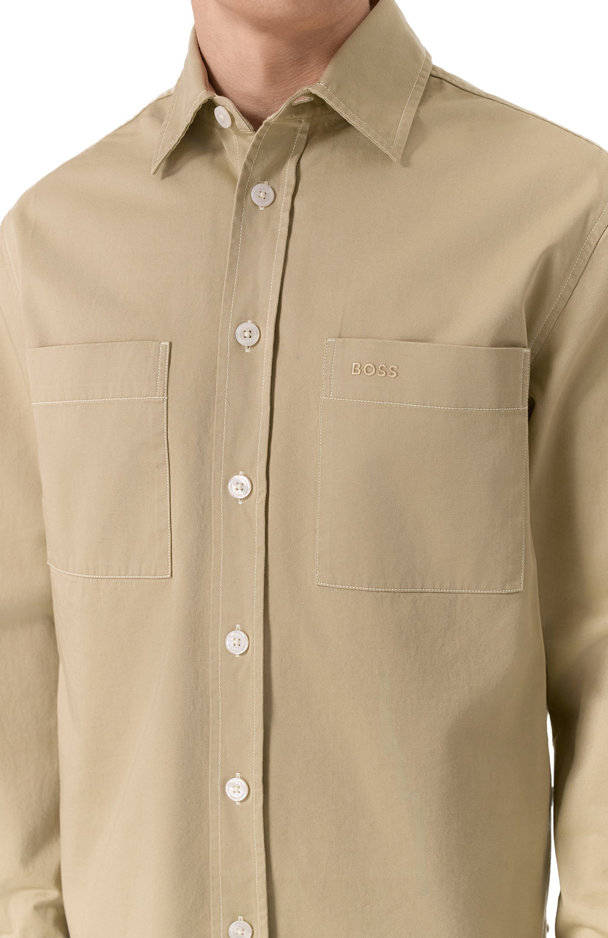 Хлопковая рубашка BOSS, арт. 50534540, фото 5
