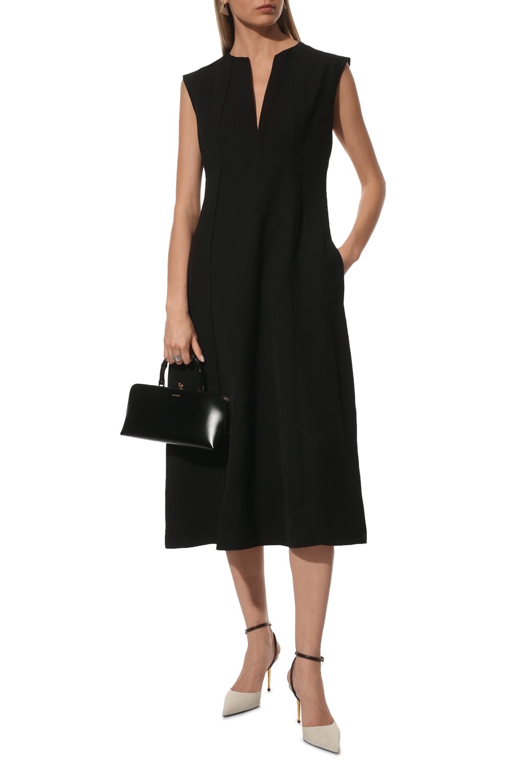 Платье из вискозы и шелка JIL SANDER, арт. JSCU501110-WU390700, фото 2