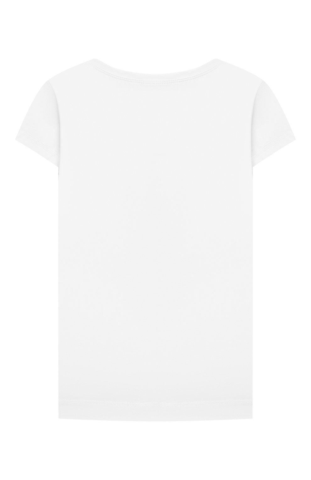 Хлопковая футболка MONNALISA белого цвета по цене 10350 руб., арт. 117630PI, фото 2 Хлопковая футболка MONNALISA, арт. 117630PI, фото 2