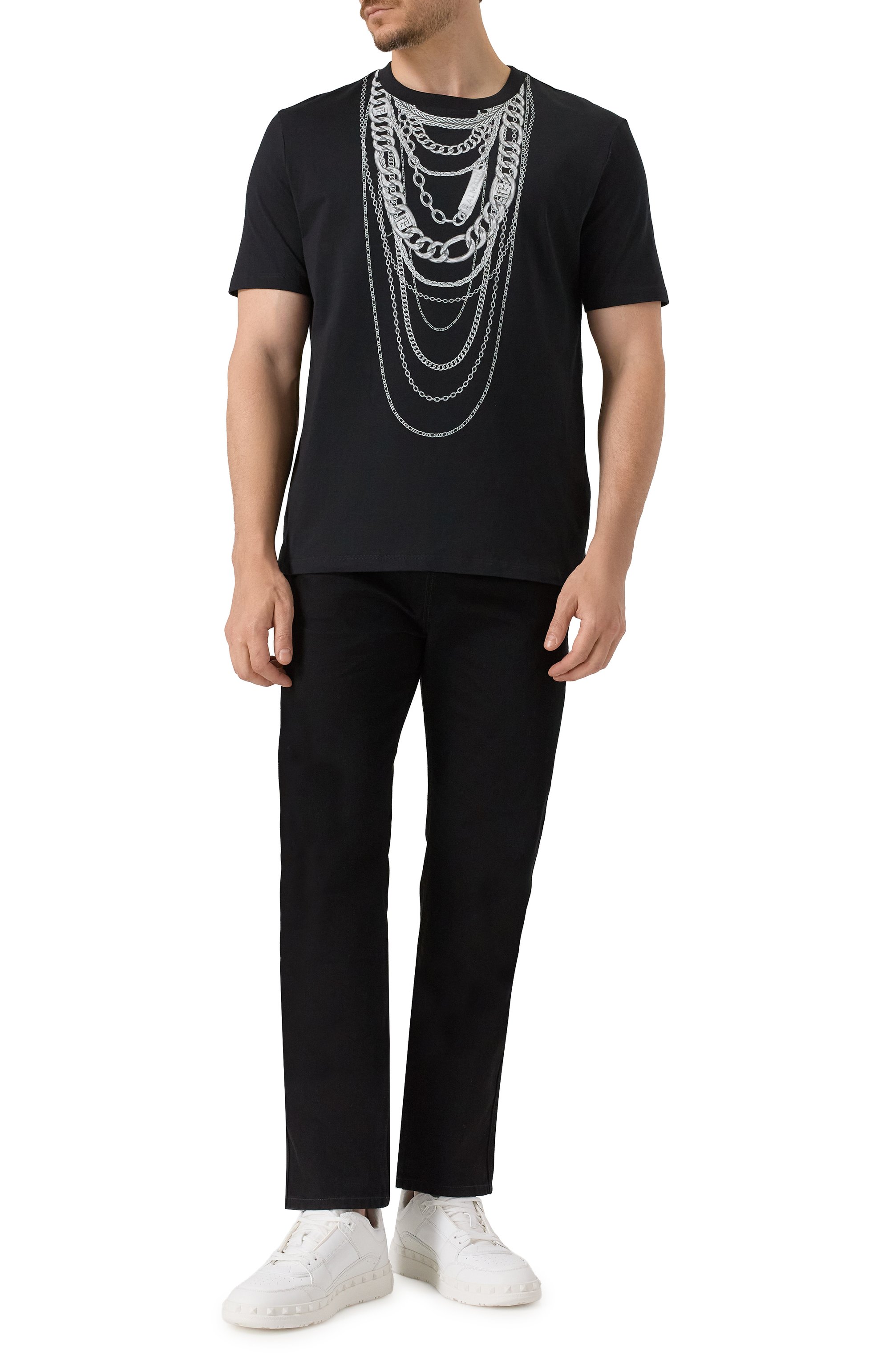 Хлопковая футболка BALMAIN, арт. FH1EG000/GF06, фото 2