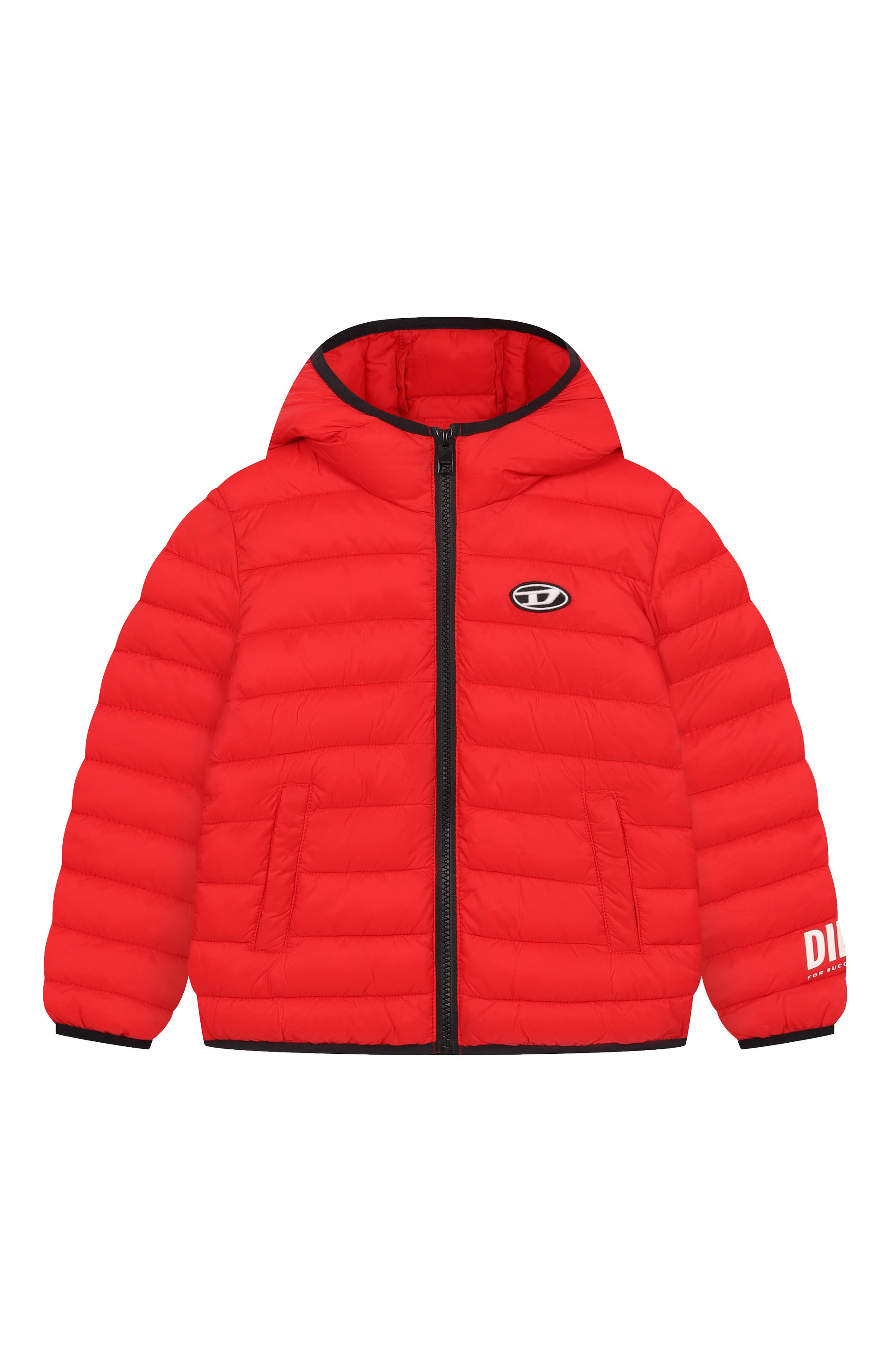 Утепленная куртка DIESEL красного цвета по цене 15750 руб., арт. J02695/KXBT0, фото 1 Утепленная куртка DIESEL, арт. J02695/KXBT0, фото 1
