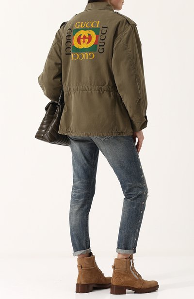 Хлопковый френч с принтованной спинкой GUCCI, арт. 502734/XRA33, фото 2