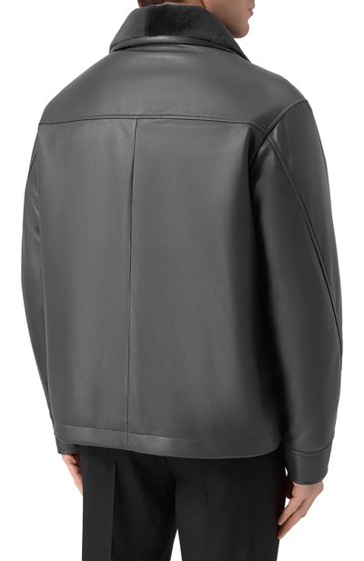 Кожаная куртка с воротником из норки MVST, арт. M25.1PM.0011/ANTRA, фото 4