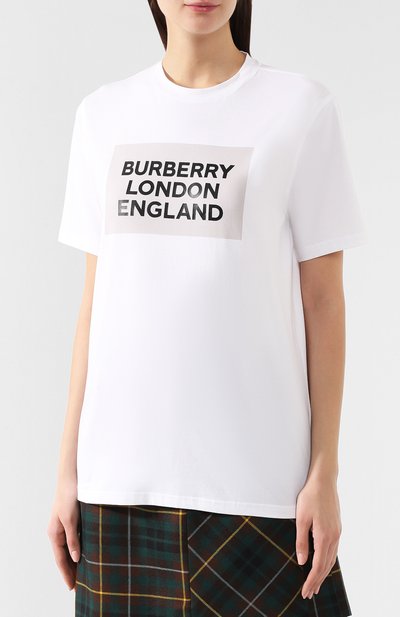 Хлопковая футболка BURBERRY, арт. 4560856, фото 3