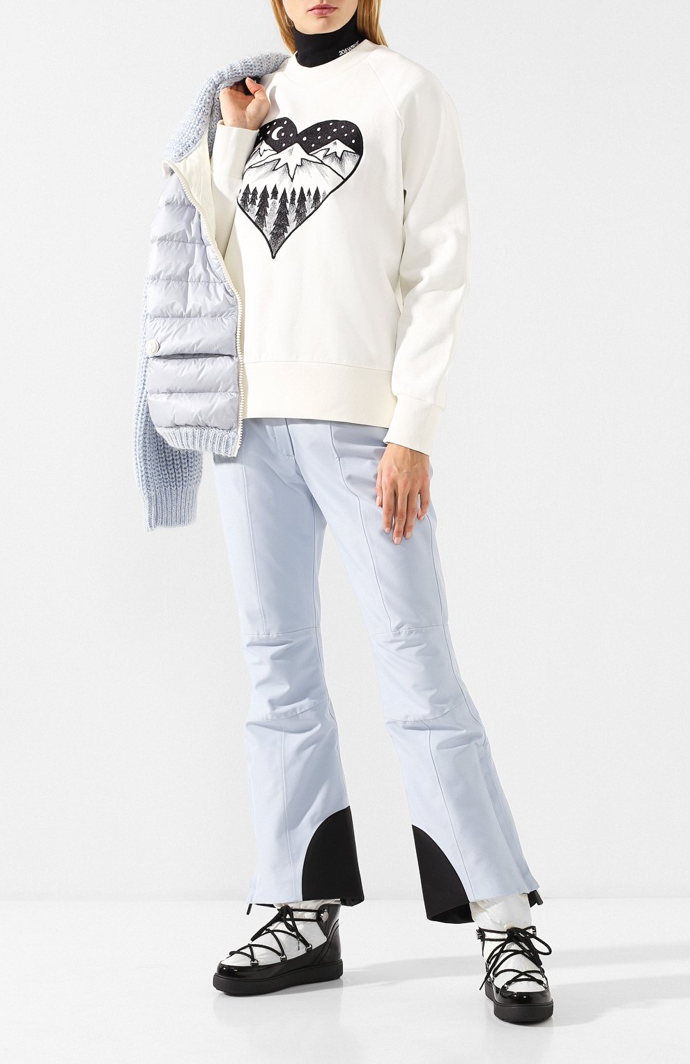 Хлопковый пуловер MONCLER GRENOBLE белого цвета по цене 35800 руб., арт. D2-098-80506-50-80426, фото 2 Хлопковый пуловер MONCLER GRENOBLE, арт. D2-098-80506-50-80426, фото 2