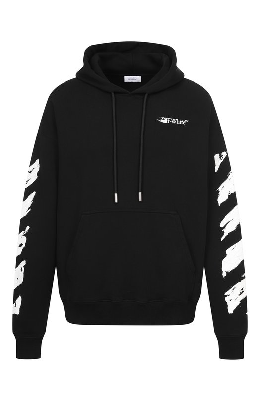 Хлопковое худи Off-White 0MBB085F25FLE00G Чёрный 0MBB085F25FLE00G