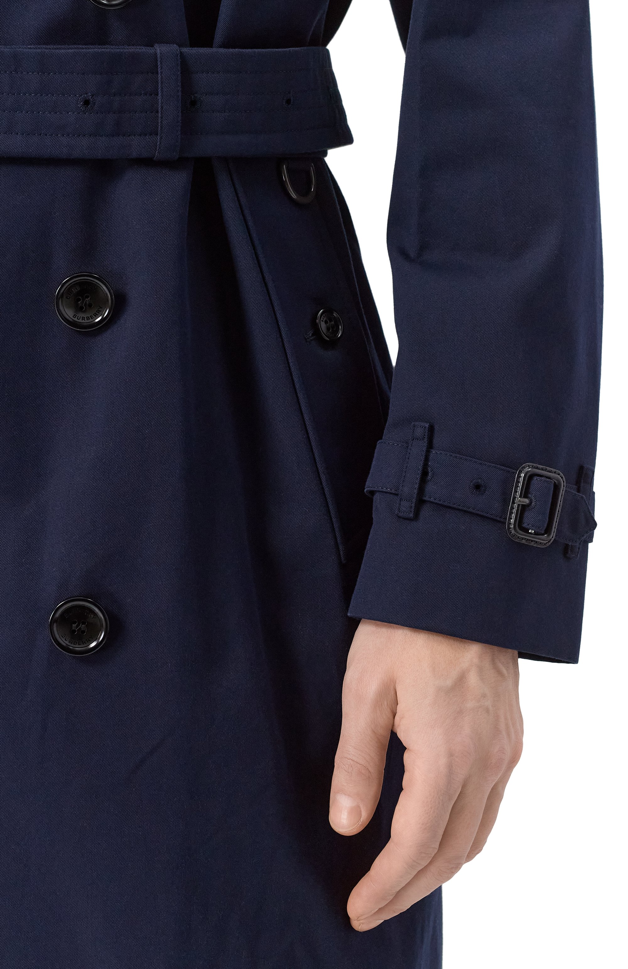 Хлопковый тренч BURBERRY темно-синего цвета по цене 311000 руб., арт. 8079387, фото 5 Хлопковый тренч BURBERRY, арт. 8079387, фото 5