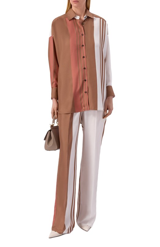 Шелковые брюки Kiton D48122K0999G08 Разноцветный  D48122K0999G08 Фото 2