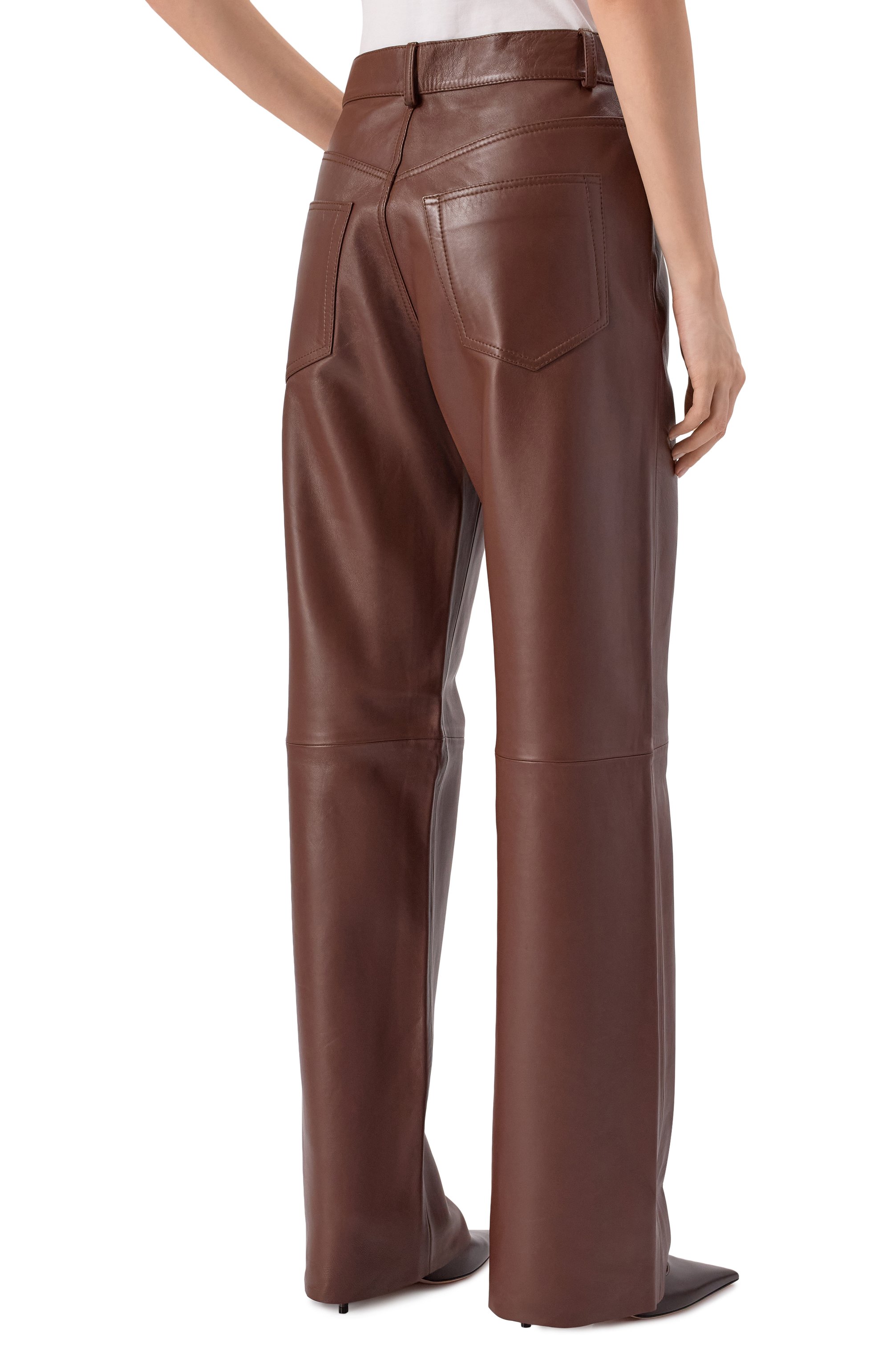 Кожаные брюки bonnie HAIKURE, арт. HEW03330PL002TP, фото 4