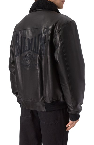 Кожаный бомбер BALMAIN, арт. FH0TF998/LC62, фото 4