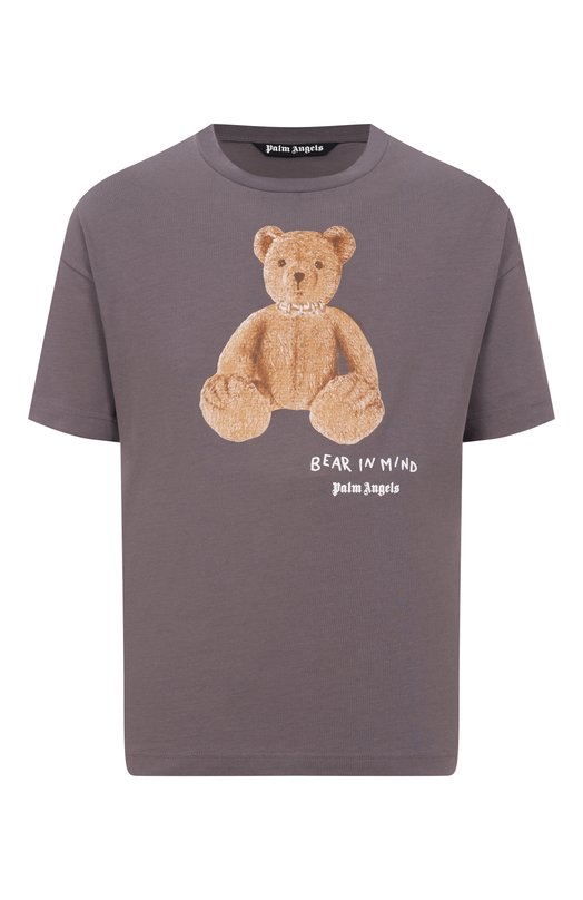 Хлопковая футболка Palm Angels PMAA109F25JER00A Бежевый PMAA109F25JER00A