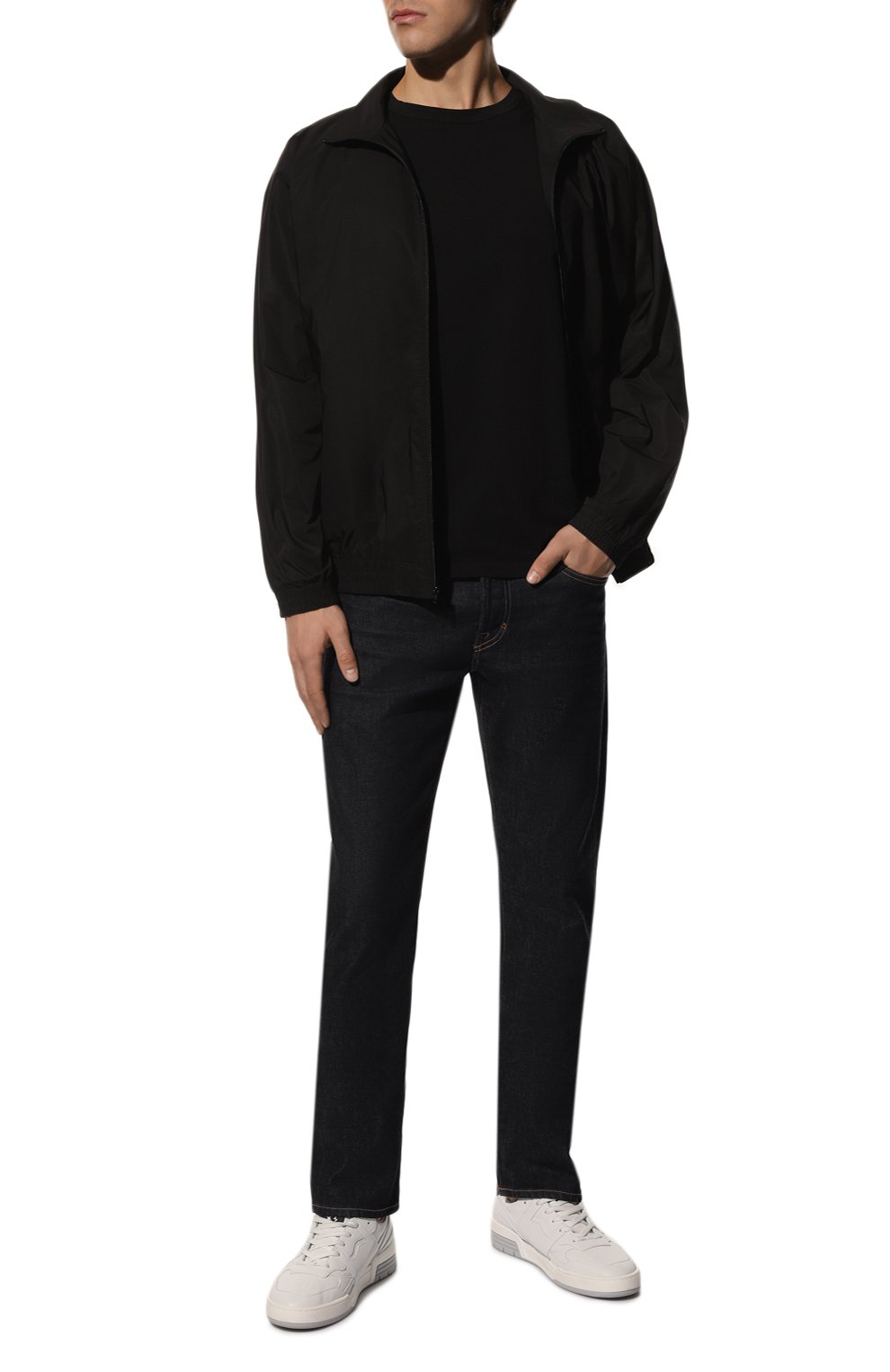 Хлопковая футболка 7 FOR ALL MANKIND черного цвета по цене 7410 руб., арт. JSLM6140BL, фото 2 Хлопковая футболка 7 FOR ALL MANKIND, арт. JSLM6140BL, фото 2