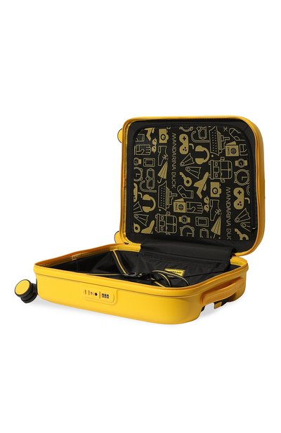 Чемодан logoduck+ small MANDARINA DUCK желтого цвета по цене 31990 руб., арт. SZV24-05J, фото 4 Чемодан logoduck+ small MANDARINA DUCK, арт. SZV24-05J, фото 4