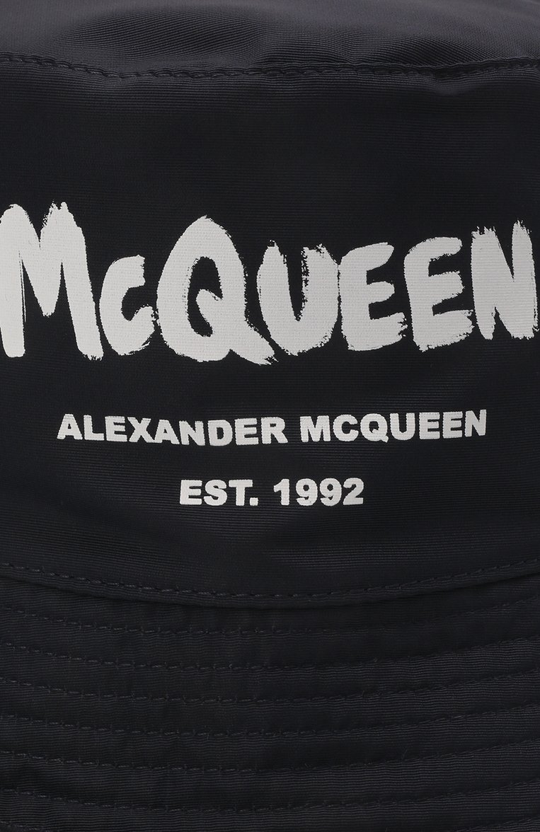 Мужская панама ALEXANDER MCQUEEN темно-синего цвета, арт. 667779/4404Q | Фото 4 (Материал: Синтетический материал, Текстиль; Нос: Не проставлено)
