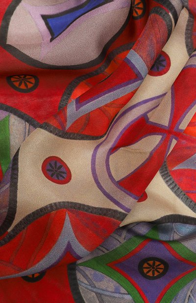 Шелковый платок грузия GOURJI разноцветного цвета по цене 14990 руб., арт. T26GR1, фото 3 Шелковый платок грузия GOURJI, арт. T26GR1, фото 3