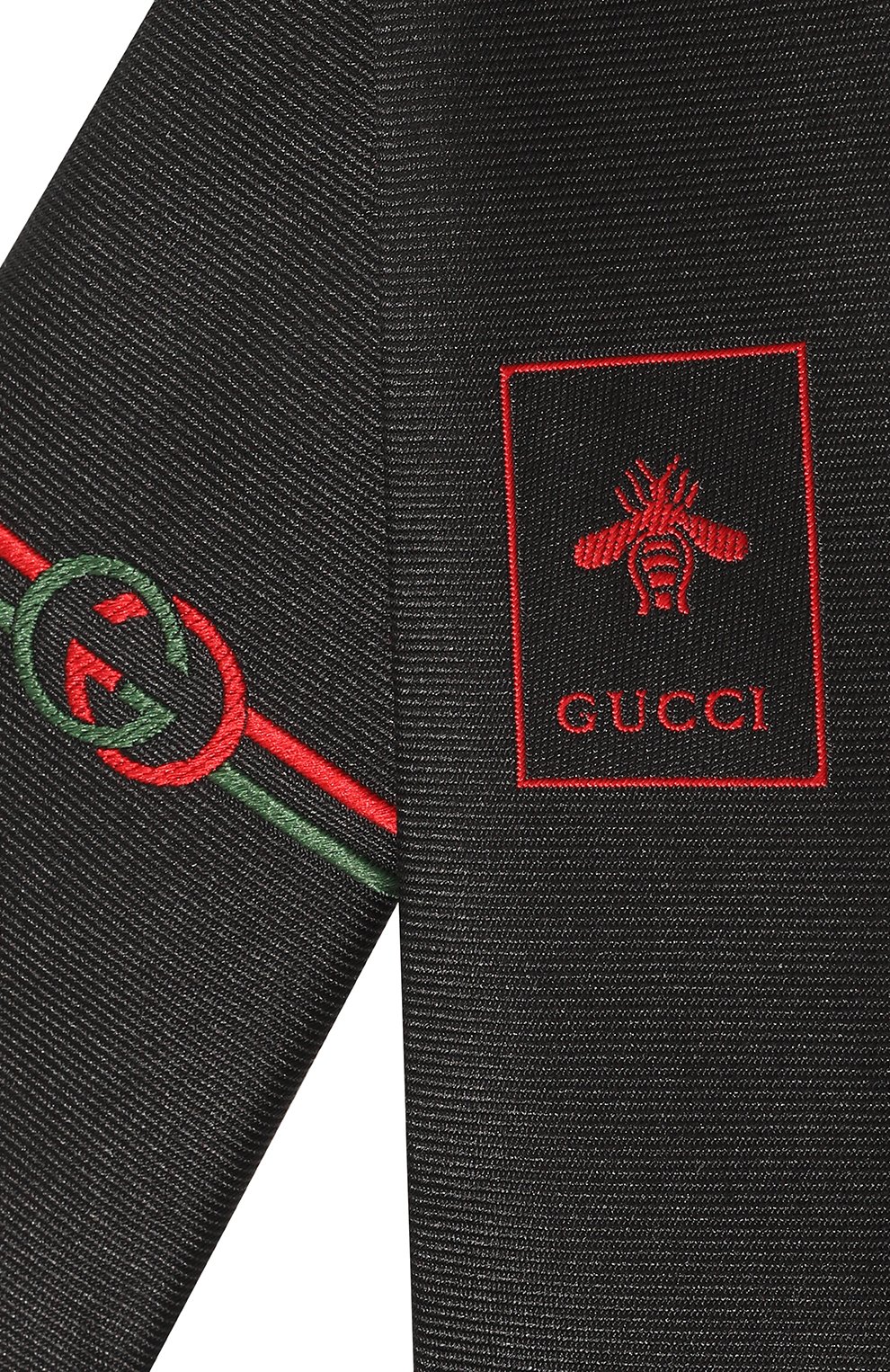 Шелковый галстук GUCCI черного цвета по цене 28800 руб., арт. 677884 4E002, фото 4 Шелковый галстук GUCCI, арт. 677884 4E002, фото 4