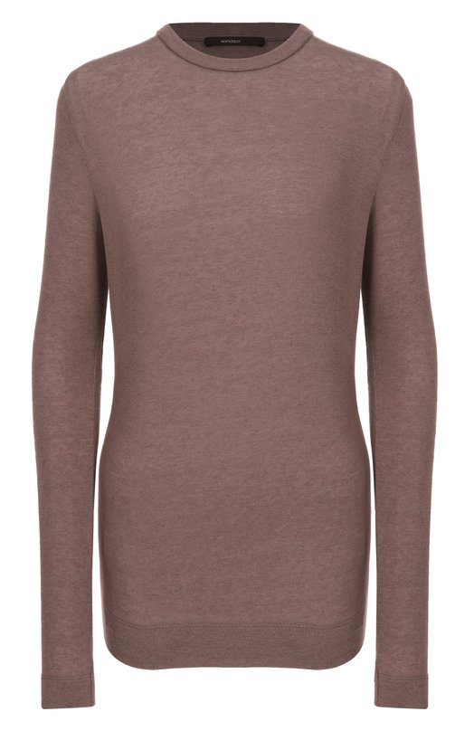 Пуловер из лиоцелла и шерсти Windsor 52 DT609 10001523/30033987 Коричневый 52 DT609 10001523/30033987