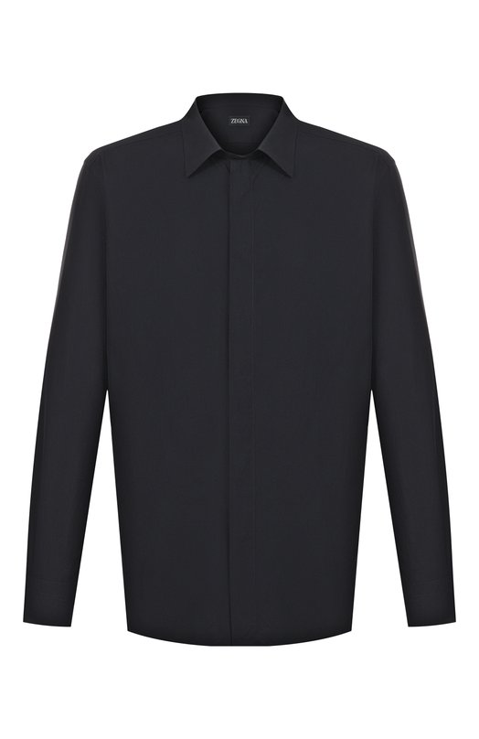 Хлопковая сорочка Zegna 9YC0CA/CT1069 Синий 9YC0CA/CT1069