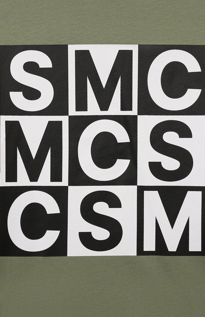 Хлопковая футболка STELLA MCCARTNEY хаки цвета по цене 5740 руб., арт. TV8S51, фото 3 Хлопковая футболка STELLA MCCARTNEY, арт. TV8S51, фото 3